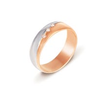 Обручальное кольцо с фианитами (1019)