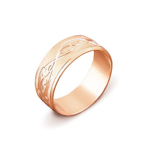 Обручальное кольцо с алмазной гранью (1070)