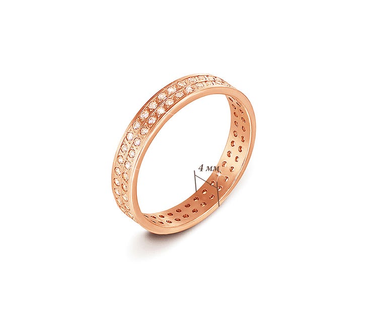 Обручальное кольцо с фианитами (1083): купить