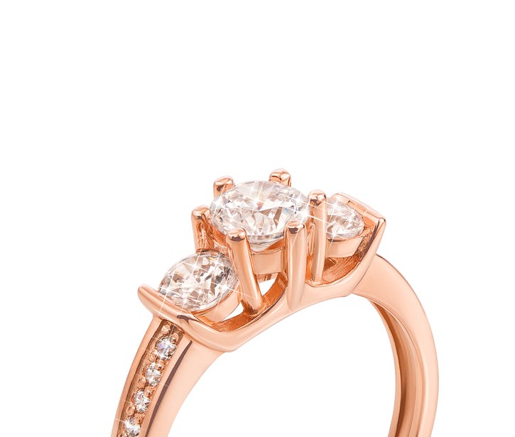 Золотое кольцо с фианитами (12606): купить
