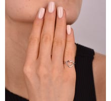 Серебряное кольцо Сердце (910135): купить