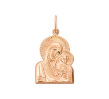 Золота підвіска-ікона Божої Матері (и002)