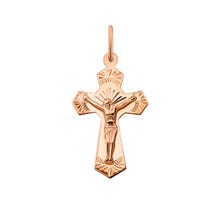 Золотой крестик. Распятие Христа (К012)