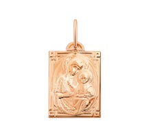 Золота підвіска-ікона Божої Матері (и061)