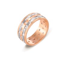 Обручальное кольцо комбинированное с фианитами (1057)