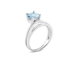 Серебряное кольцо с топазом (к1274топRh)