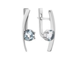 Серебряные серьги с топазом (с1274топRh)