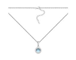 Серебряное колье с топазом (SP22362 топ)