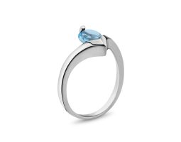 Серебряное кольцо с топазом (к1273топС)