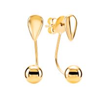 Золотые пусеты 2 в 1 (2/50/876/2)