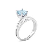 Серебряное кольцо с топазом (к1274топRh)