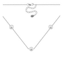Серебряное колье с жемчугом (ZOE Rod V)