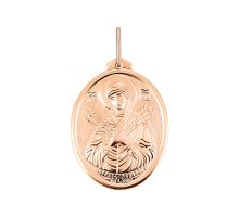 Золотая подвеска-иконка Божией Матери «Семистрельная» (П0148)