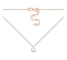 Золотое колье с фианитом (4111011101)