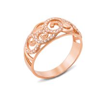 Золотое кольцо с фианитами Золотой Век (12890)