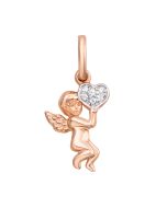 Золотая подвеска Ангел с фианитами (31304)