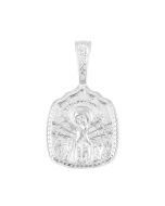 Серебряная подвеска-иконка «Божья Матерь Семистрельная» (921/род)