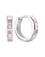 Срібні сережки-конго з емаллю (SZDE16591)