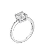 Срібна каблучка з фіанітами Золотий Вік (1772/1)