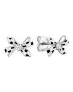 Серебряные серьги-пуссеты с эмалью (AE02483)