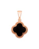 Золотая подвеска Клевер с эмалью (ПБ1206и)