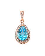 Золотая подвеска с топазом и фианитами (п402тс)