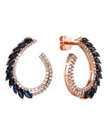 Золоті пусети з сапфіром та діамантами (2111014901 D sap)