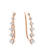 Золотые серьги-каффы с фианитами (21/0132/00/01/01)