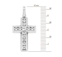 Срібний хрестик з фіанітами (500873-Кр.Р л.к): купить