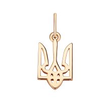 Золотая подвеска Герб Украины (п100)