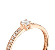 Золотое кольцо с фианитами (111201): купить