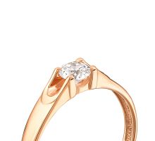 Золотое кольцо с фианитом (111921): купить