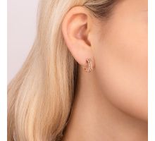 Золотые серьги с фианитами (332516): купить