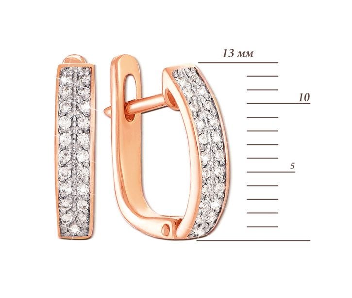 Золоті сережки з діамантами (51820/1): купить