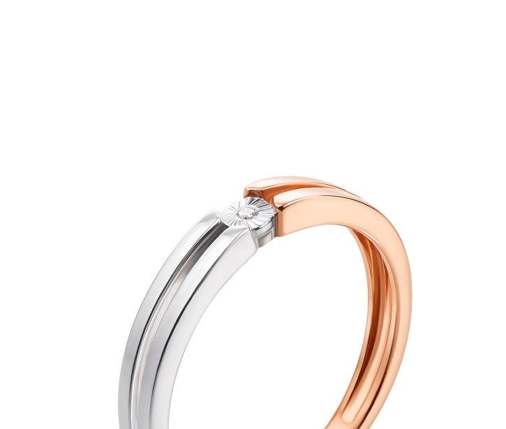 Золотое кольцо с бриллиантом Золотой Век (53354/1.25): купить