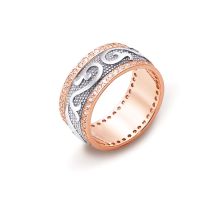 Обручальное кольцо с фианитами Золотой Век (10107)