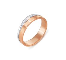 Обручка комбінована з фіанітом (1077)