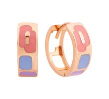 Золотые серьги-конго с эмалью (2/40/088)