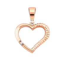 Золотая подвеска Сердце з фианитом (3101027201)
