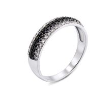 Золотое кольцо с сапфирами и бриллиантами (53317/0.8Sб сап)