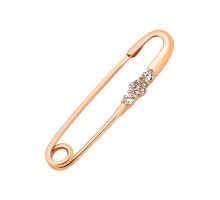 Золота брошка-булавка з фіанітами (610667110101)