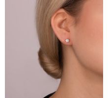 Золоті пусети з діамантами (880161-СП): купить