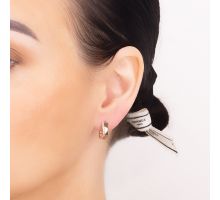 Золотые серьги-конго с фианитами (2/40/224): купить