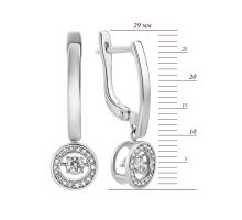 Золотые серьги-подвески с бриллиантами (2109479202): купить