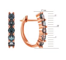 Золотые серьги с лондон-топазом (210982010102тл): купить