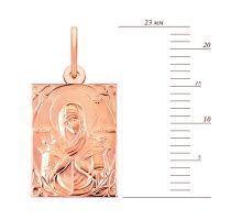 Золотая подвеска-иконка Божией Матери «Семистрельная» (и013): купить