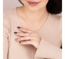 Золотое кольцо с бриллиантами (К100329): купить