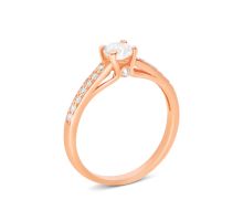 Золотое кольцо с фианитами (111401)