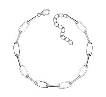 Серебряный браслет с фианитами (1524Б.Rh)