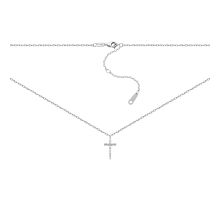 Серебряное колье Крестик с фианитами (1NE58186-CZ)